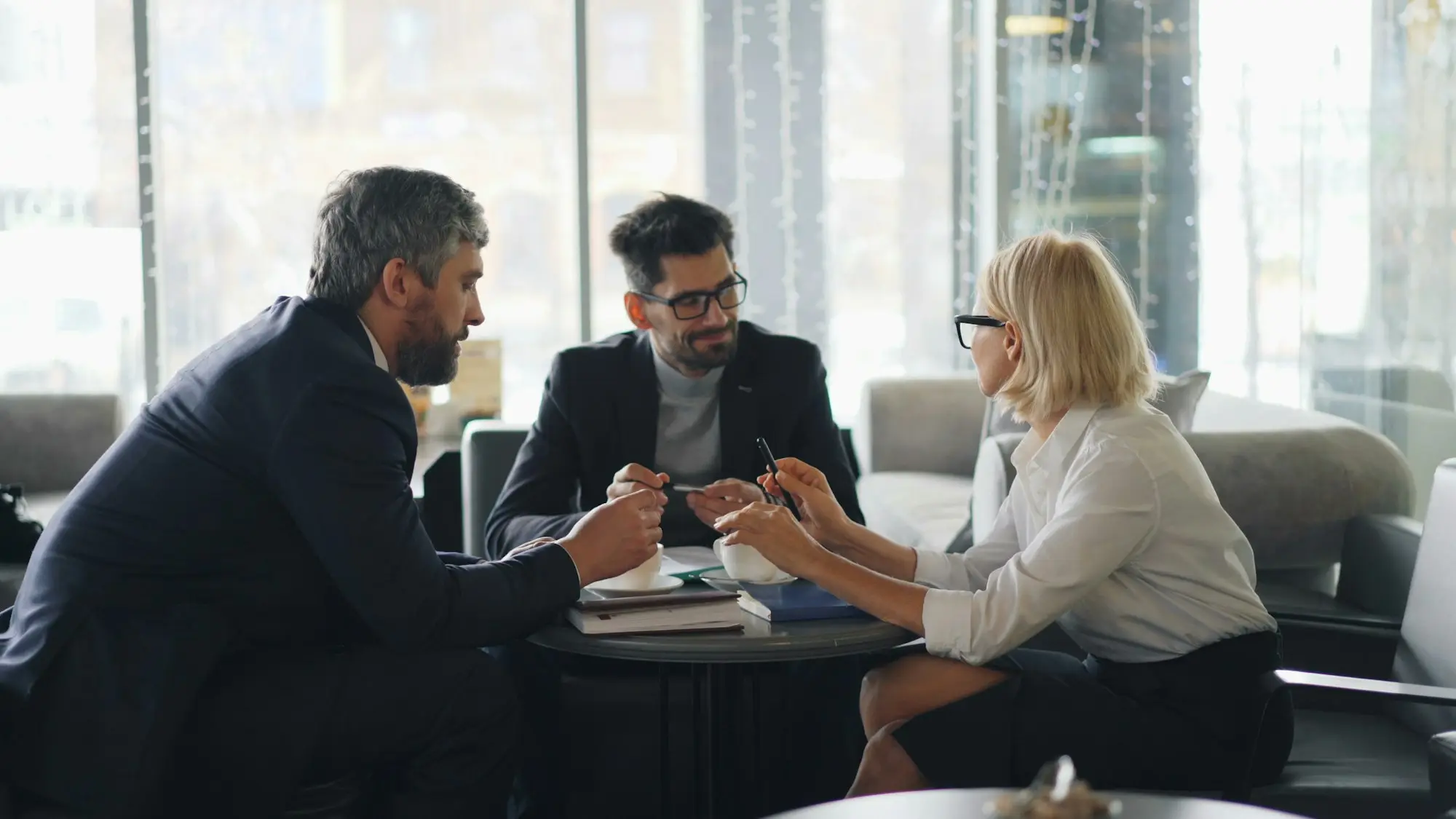 Accountant meeting business owners to go through trust and company documents