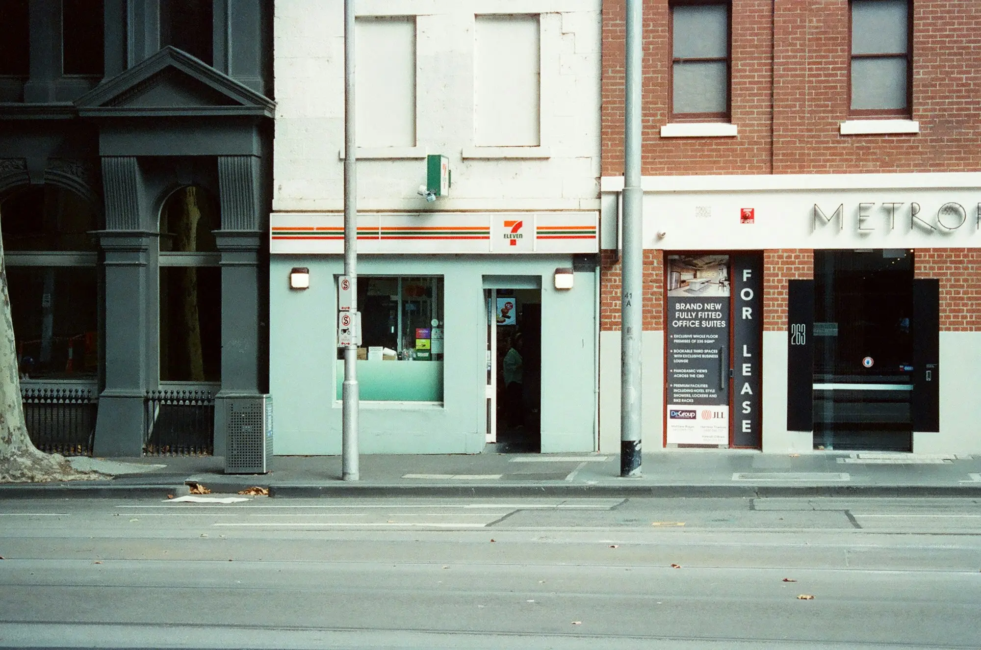 Heritage shopfronts along a commercial street in Melbourne